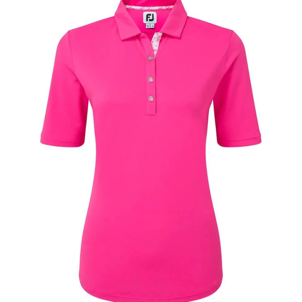 Polo Footjoy Half Sleeve Solid Pique W Hot Pink