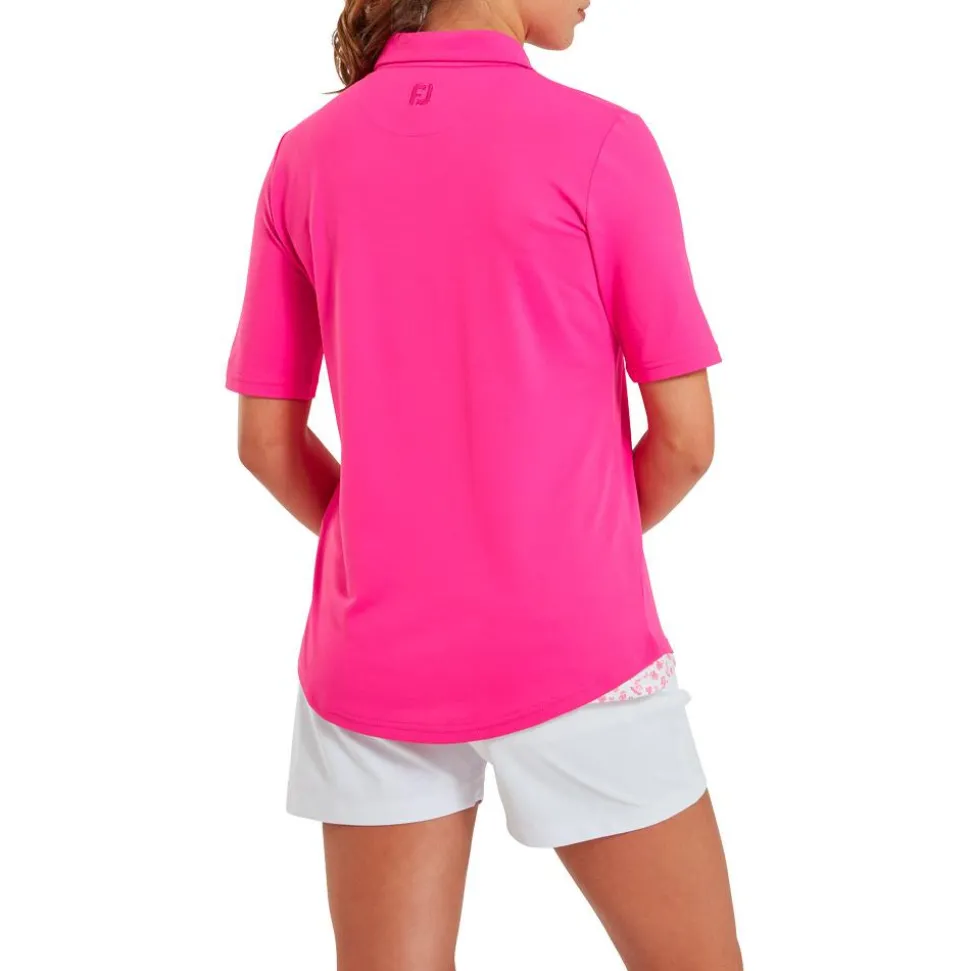 Polo Footjoy Half Sleeve Solid Pique W Hot Pink