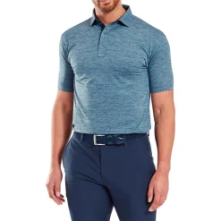 Polo Footjoy Heather Lisle With Trim Navy