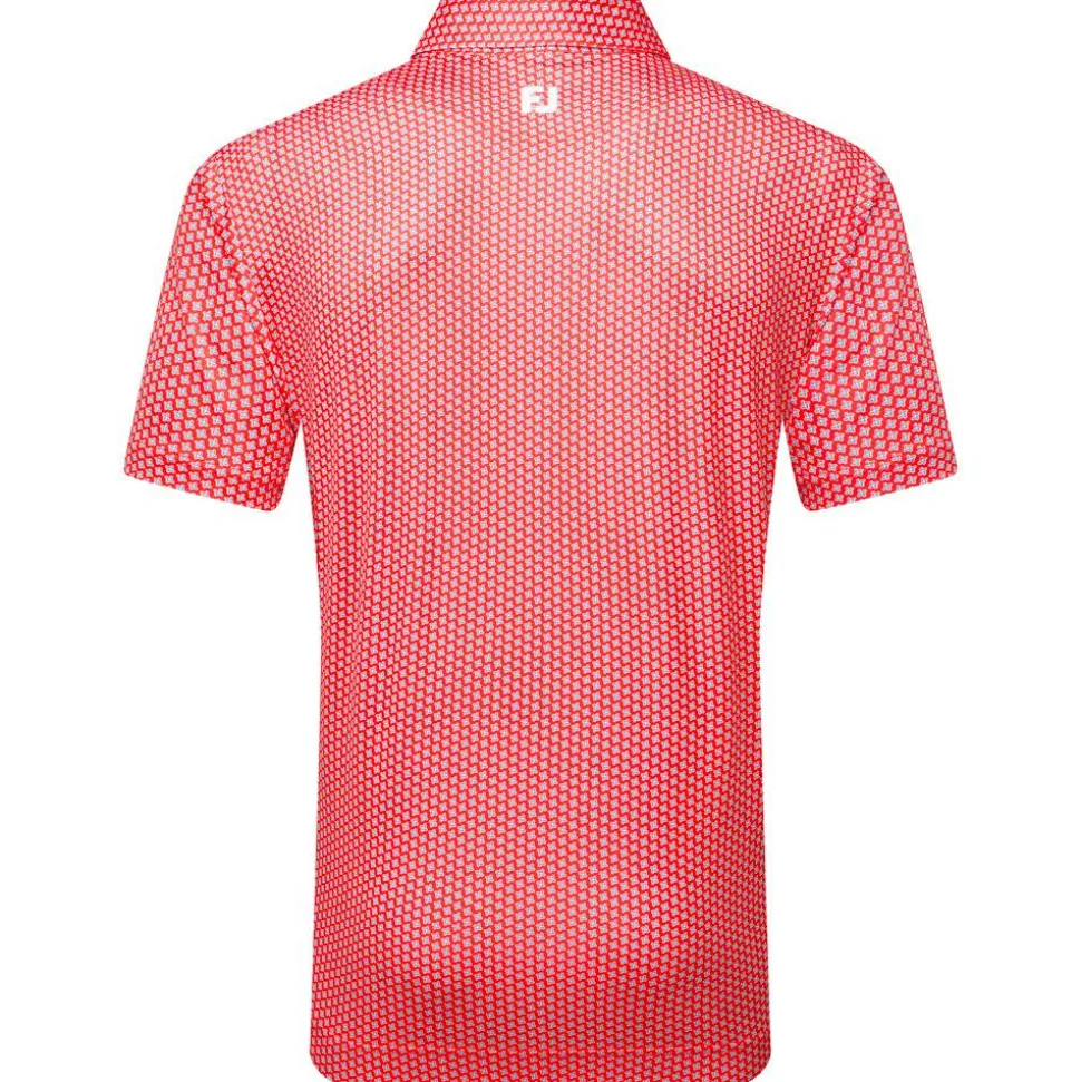 Polo Footjoy Houndstooth Geo Lisle Hbiscus