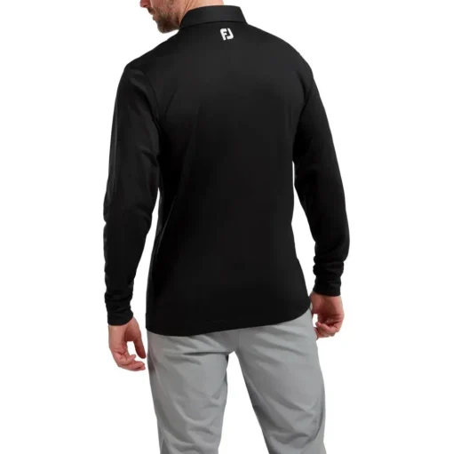 Polo Footjoy Thermolite Long Sleeved Smooth Pique Black