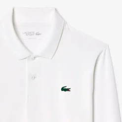 Polo Lacoste Solid Long Sleeve Blanc