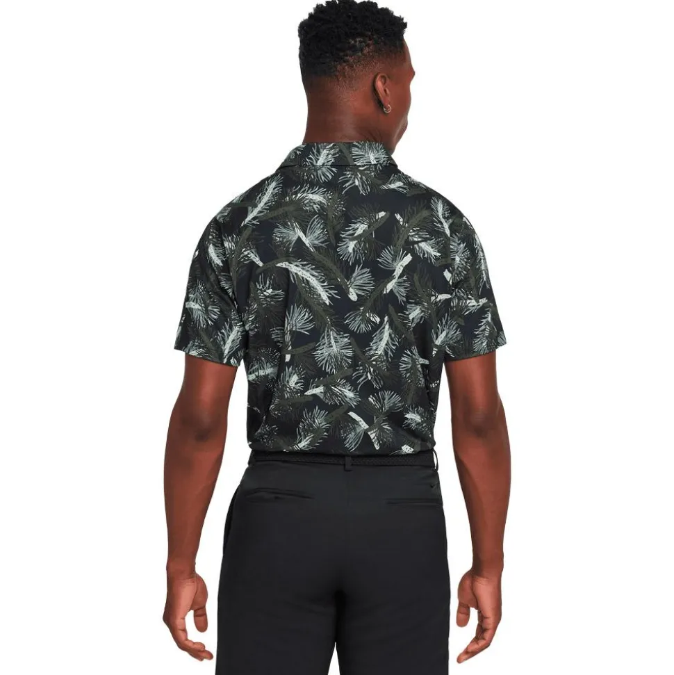 Polo Nike Dri Fit Tour Polo Pine Print Cargo Khaki Black