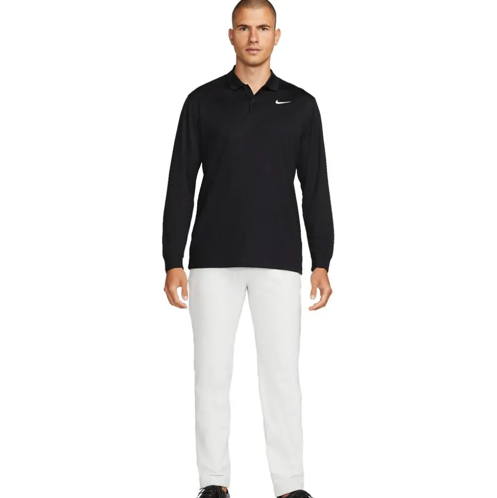 Polo Nike Dri-Fit Victory Long Sleeve Black White
