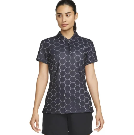 Polo Nike W Dri Fit Victory Polo Print Black White