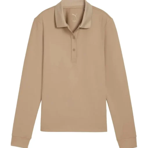 Polo Puma Golf W Cloudspun Midwght Ls Polo Ice Coffee