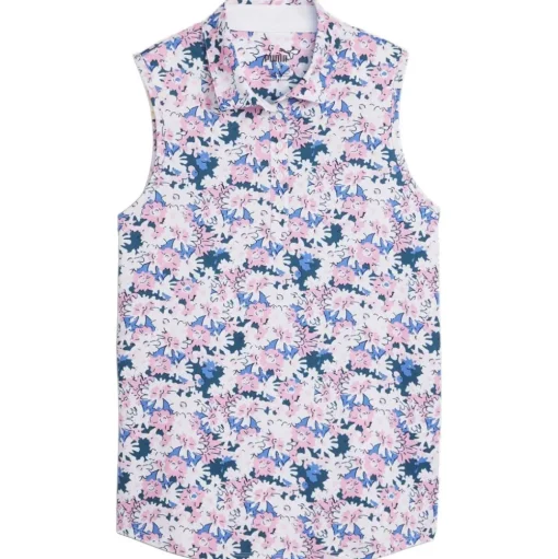 Polo Puma Golf W Mattr Bloom SL Polo Pink Icing White Glow