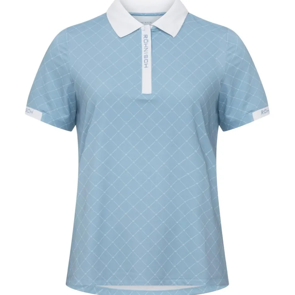 Polo Rohnisch Abby Poloshirt Micro R Check Dove Blue