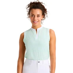 Polo Rohnisch Abby Sleeveless Top Monogram Green Ash