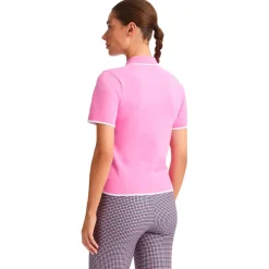Polo Rohnisch Knitted Polo Top Fuchsia Pink