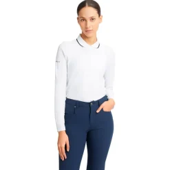Polo Rohnisch Miriam Long Sleeve Poloshirt White