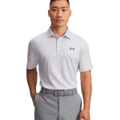 Polo Under Armour Playoff 3.0 Printed Polo White Halo Gray Castlerock