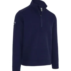 Pull Callaway Golf Emea Long Sleeve Waffle 1/4 Zip Peacoat