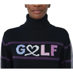 Pull Daily Sports Logo Roll-Neck Pullover Black