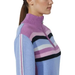 Pull Daily Sports Multi Striped Ls Pullover Line Blue Heron