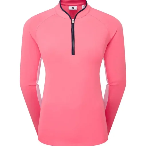 Pull Footjoy 1/4 Zip Ls Sun Pro Shirt Pink