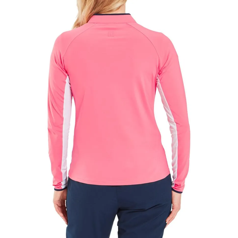 Pull Footjoy 1/4 Zip Ls Sun Pro Shirt Pink
