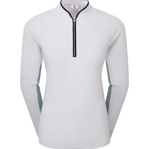 Pull Footjoy 1/4 Zip Ls Sun Pro Shirt White