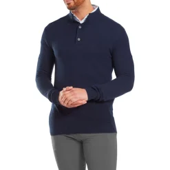 Pull Footjoy Drirelease Button Placket Sweater Navy