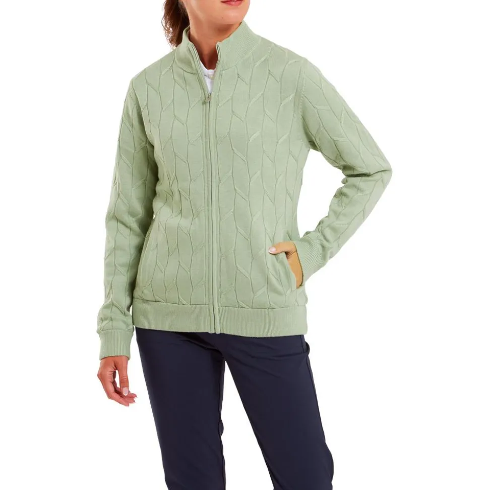Pull Footjoy Full-Zip Lined Pullover Wmn Sage