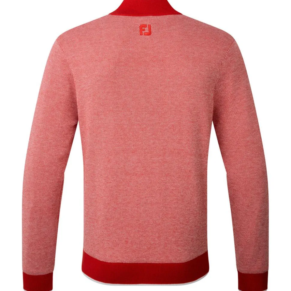 Pull Footjoy Full-Zip Lined Pullover Red