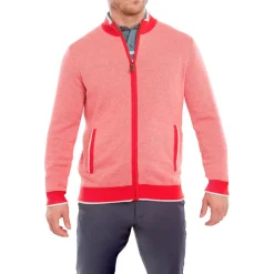 Pull Footjoy Full-Zip Lined Pullover Red