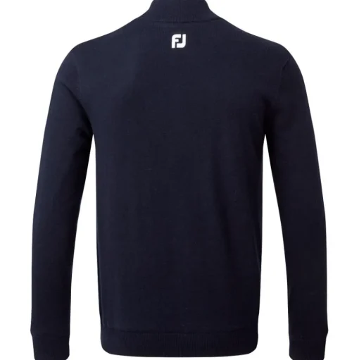 Pull Footjoy Wool Blend 1/2 Zip Lined Pullover Navy
