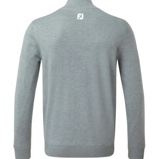 Pull Footjoy Wool Blend 1/2 Zip Lined Pullover Heather Grey