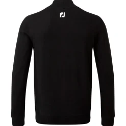 Pull Footjoy Wool Blend 1/2 Zip Lined Pullover Black