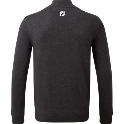 Pull Footjoy Wool Blend 1/2 Zip Lined Pullover Heather Charcoal
