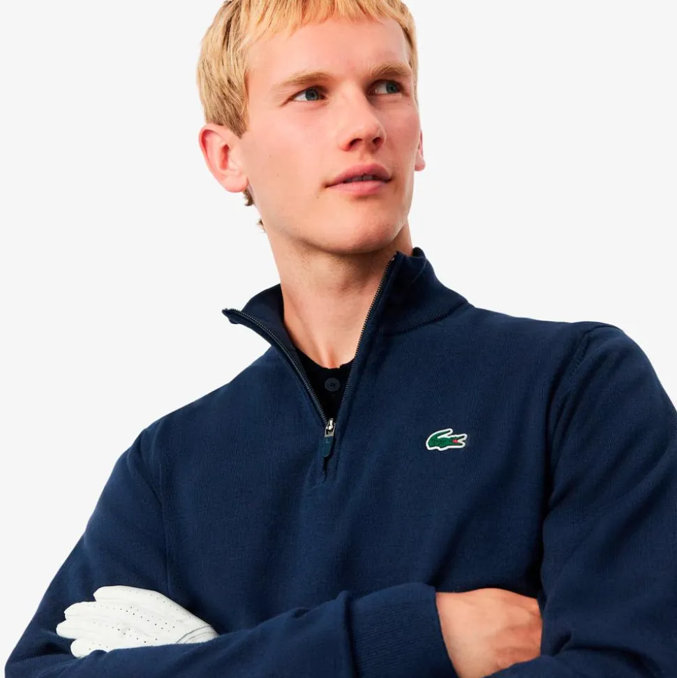 Pull Lacoste 1/4 Zip Windstopper Marine