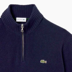 Pull Lacoste Classic Wool 1/4 Zip Marine