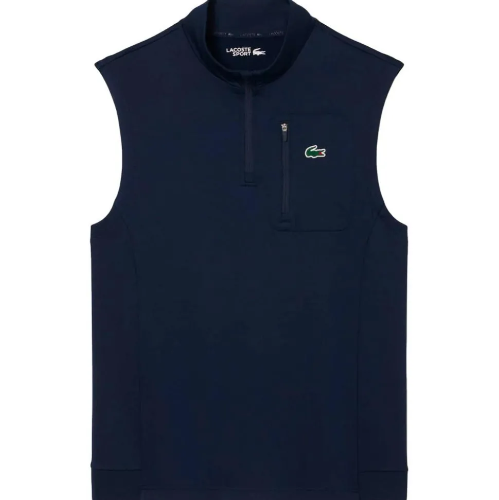 Pull Lacoste Midlayers 1/4 Zip Sleeveless Marine