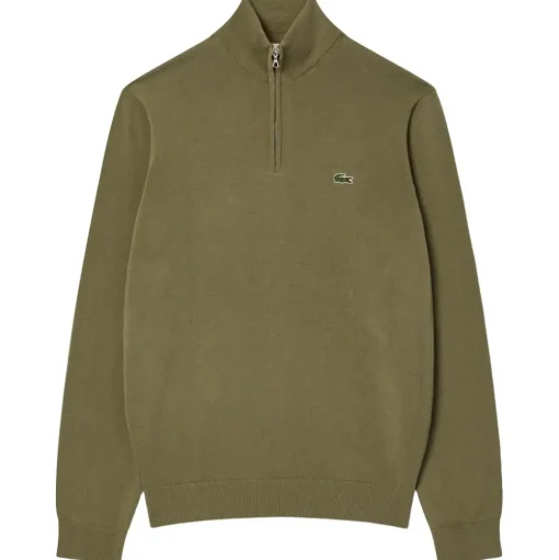 Pull Lacoste Sportswear Classic 1/4 Zip Kaki
