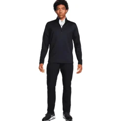 Pull Nike Dri Fit Victory Half Zip Top Black White