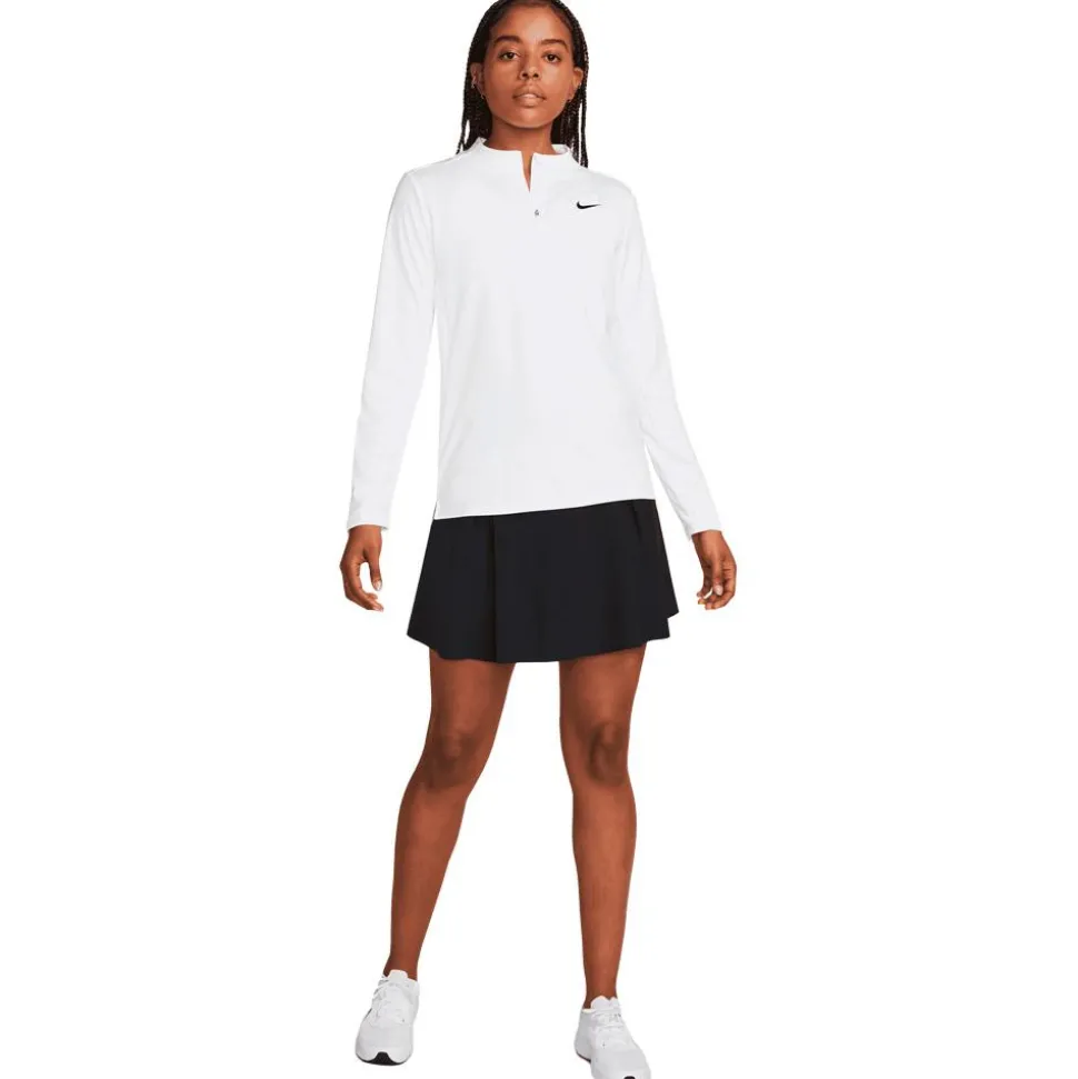 Pull Nike Women's Dri-Fit Club UV Half-Zip White Black