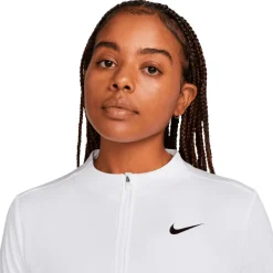 Pull Nike Women's Dri-Fit Club UV Half-Zip White Black