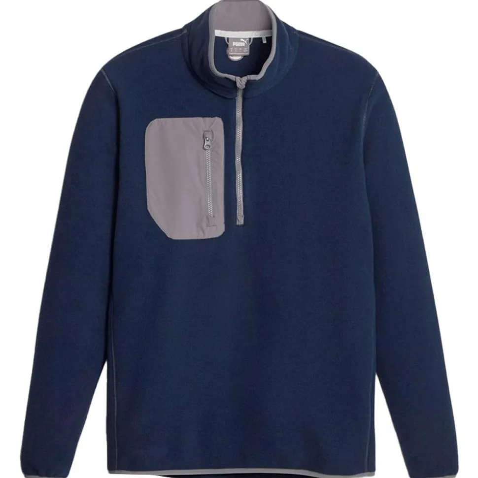 Pull Puma Golf Fleece 1/4 Zip Navy Blazer Slate Sky