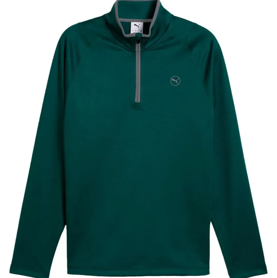 Pull Puma Golf Waffle Fleece 1/4 Zip Dark Myrtle
