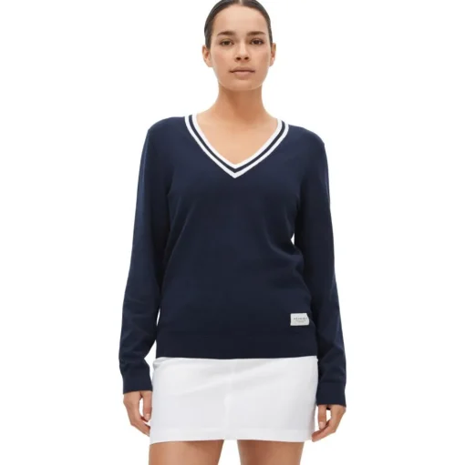 Pull Rohnisch Adele Knitted Sweater Navy White