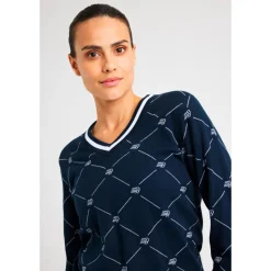 Pull Rohnisch Adele Knitted Sweater R Check Navy