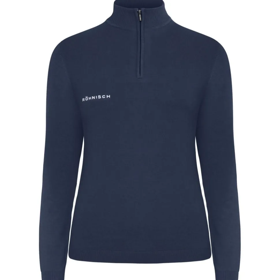 Pull Rohnisch Kora Knitted Half Zip Navy