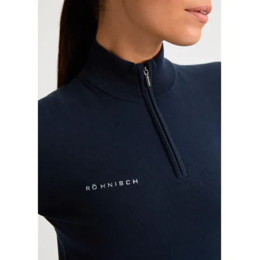 Pull Rohnisch Kora Knitted Half Zip Navy
