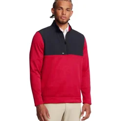 Pull Under Armour Drive Storm Sweater Fleece Half Zip Red Black White