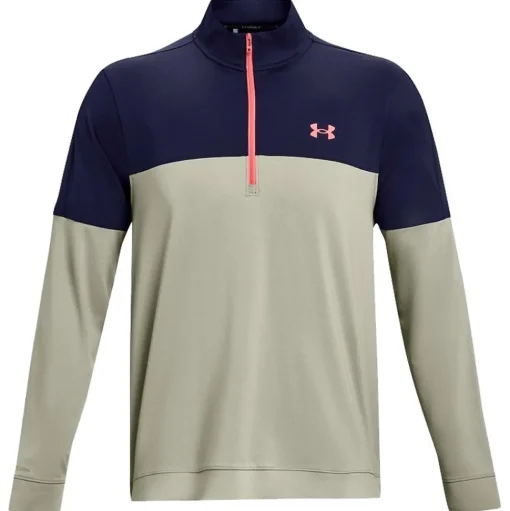 Pull Under Armour Storm Midlayer Half Zip Grove Green Navy Red