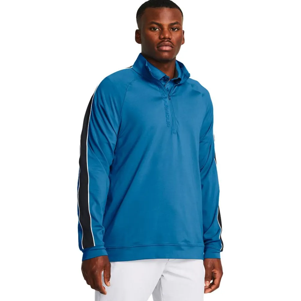 Pull Under Armour Storm Midlayer Half Zip Photon Blue Midnight Navy