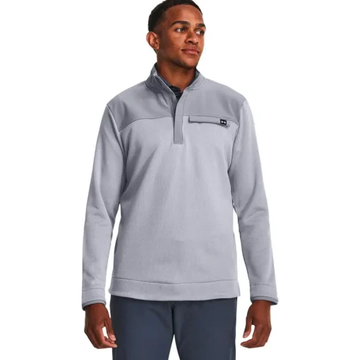Pull Under Armour Storm Sweaterfleece Half Zip Steel White