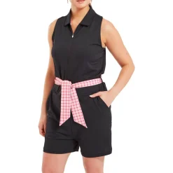 Short Footjoy Sleeveless Romper Black