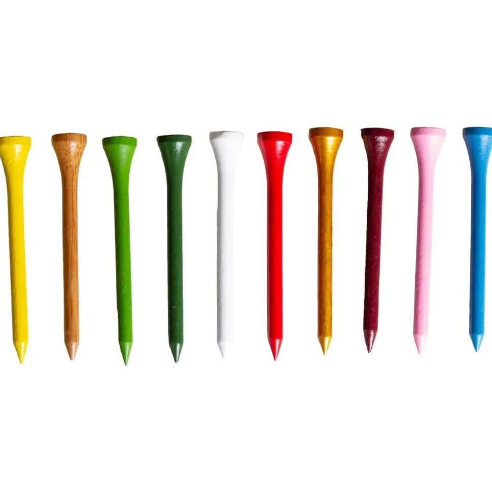 Tees Masters Lots 1000 Tees Bambou Couleurs 70mm