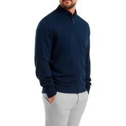 Veste Footjoy Drirelease Full Zip Lined Sweater Navy